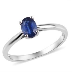 Kashmir kyanite solitare ring 1.00 TCW